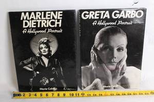 lot 152 image: Set of 2 Hollywood Portrait Books Marlene Dietrich & Greta Garbo by Marie Cahill