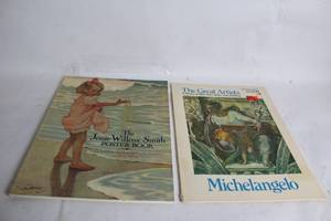 lot 166 image: Vintage Art Books Michelangelo & Jessie Willcox Smith Poster Book