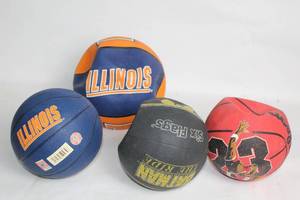 lot 205 image: Set of 4 Used Basketballs - Illinois Design and More