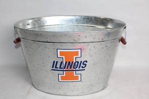 lot 207 image: Illinois Galvanized Beverage Tub with Handles