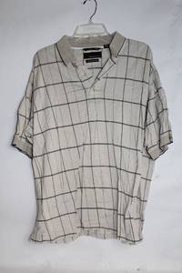 lot 223 image: Greg Norman Checkered Polo Shirt LG Made in India