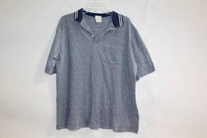 lot 246 image: Mens 2XL Navy Polo Shirt with Pocket - Made in USA