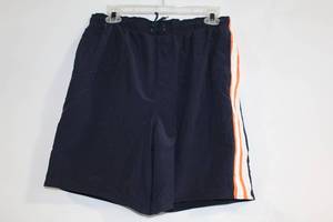 lot 248 image: Mens Large Sports Shorts with Orange and White Stripes