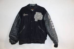 lot 252 image: Vintage Letterman Varsity Jacket with Custom Patches