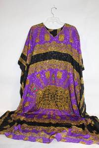 lot 256 image: Ruth Norman Designed Silk Kaftan by Saks Fifth Avenue