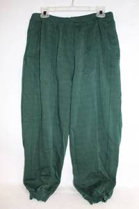 lot 261 image: Forest Green Fleece Lounge Pants with Elastic Cuffs