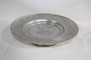 lot 285 image: Intricately Engraved Aluminum Lazy Susan Platter