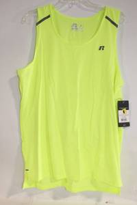 lot 289 image: Russell Mens Training Fit Tank Top - Neon Yellow - Size M