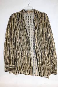 lot 291 image: Notations Sheer Button-Down XL Shirt with Bold Stripes