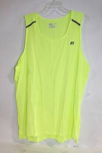 lot 293 image: Russell Athletic Training Fit Neon Yellow Tank Top, Size Large