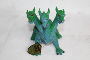 lot 328 image: Vintage Multi-Headed Green Dragon Figurine - Circa 1996