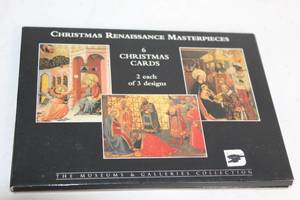 lot 374 image: Set of 6 Christmas Renaissance Masterpieces Greeting Cards