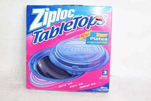 lot 391 image: Ziploc TableTops 3-Piece Dinner Plates with Snap n Seal Lids