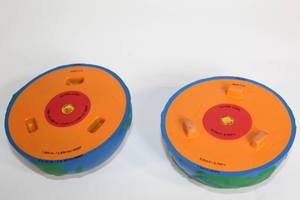 lot 437 image: Set of 2 Earth Model Cross-Sections with Internal Structure Labels