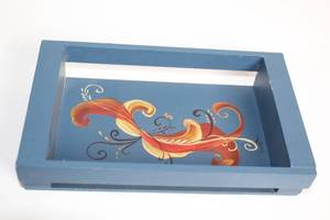 lot 464 image: Hand-Painted Decorative Serving Tray