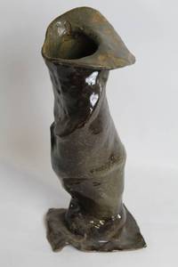lot 489 image: Unique Handcrafted Glazed Ceramic Vase