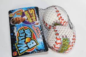 lot 492 image: Set of 2 Water Bomb Splash Balls with Baseball Design