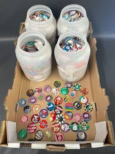 lot 13P image: Large Collection of Vintage Collectible Pogs - Over 1500 in 4 Gallon containers