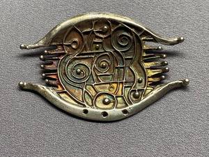lot 29Z image: Signed Sterling Silver Iridescent 925 Artistic Brooch