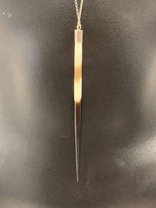lot 52Z image: Minimalist Porcupine Spike Pendant Sterling Silver 925 Necklace, Modern Design