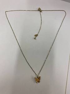 lot 61Z image: Sterling Silver 925 Butterfly Pendant Necklace