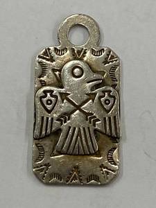 lot 62Z image: Vintage Sterling Silver 925 Thunderbird Pendant