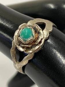 lot 68Z image: Vintage Sterling Silver 925 Turquoise Ring 925 Size 5.75