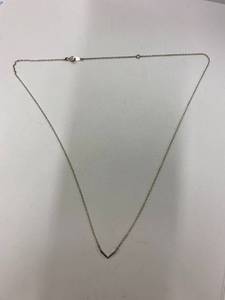 lot 75Z image: Sterling Silver 925 V-Shaped Pendant Necklace