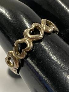 lot 86Z image: Sterling Silver 925 Heart Design Ring Size 8
