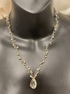 lot 106Z image: Exquisite Pearl Gemstone Necklace Sterling Silver 925