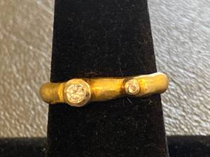 lot 114Z image: Sterling Silver 925 Ring with Dual Stone Accents Size 8