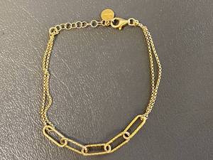 lot 121Z image: Gold Tone Sterling Silver 925 Bracelet