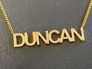 lot 124Z image: Custom Duncan Name Necklace 925 Sterling Silver
