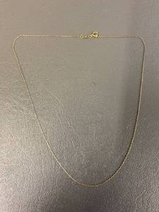 lot 130Z image: Elegant Sterling Silver 925 Gold Tone Chain Necklace