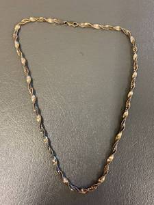 lot 136Z image: Italian Sterling Silver 925 Twisted Rope Necklace