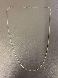 lot 140Z image: Sterling Silver Snake Chain Necklace 925 Marked Elegant