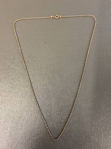 lot 141Z image: 925 Sterling Silver Bead Chain Necklace