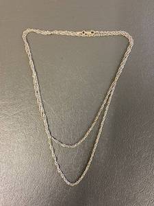 lot 142Z image: Sterling Silver 925 Long Chain Necklace