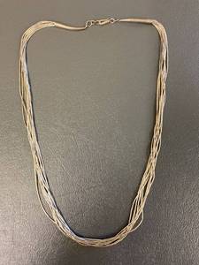 lot 143Z image: Sterling Silver 925 Multi-Strand Necklace