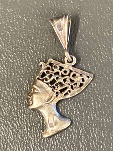 lot 153Z image: Sterling Silver Egyptian Queen Pendant 925