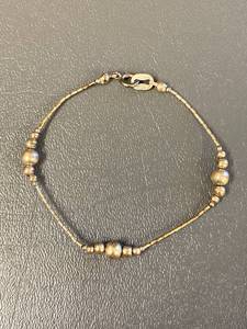 lot 155Z image: Vintage Sterling Silver 925 Bead Bracelet