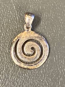 lot 168Z image: Sterling Silver Spiral Pendant 925 Hallmark