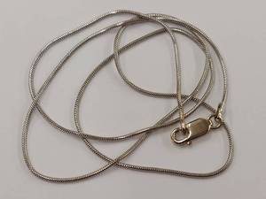 lot 3M image: 14K White and Yellow Gold Snake Chain Designer Necklace