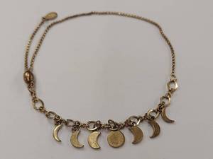 lot 11M image: Sterling Silver Gold Tone Moon Phase Bracelet 925