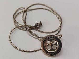 lot 102M image: Sterling Silver Cute As A Button Necklace