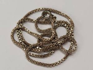 lot 103M image: Sterling Silver Box Chain Necklace 18