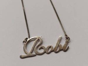 lot 107M image: Sterling Silver Nameplate Necklace