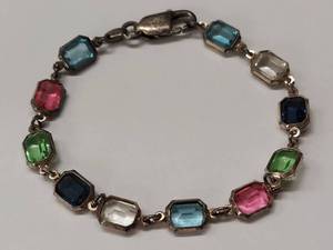 lot 108M image: Milor Sterling Silver Bracelet with Multicolor Stones