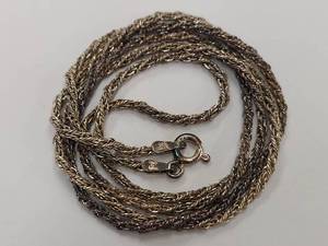 lot 118M image: Sterling Silver Rope Chain Necklace 925 Italy