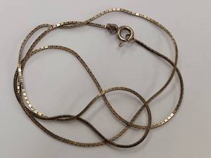 lot 119M image: Sterling Silver Box Chain Necklace
